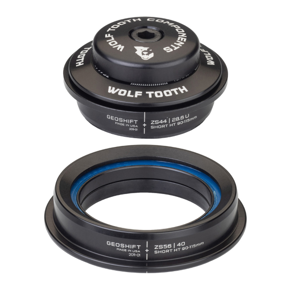 Wolf Tooth Serie Sterzo Geoshift ZS44/28.6 H6.5 ZS56/40 - 1 Grado Sterzo Corto Nero