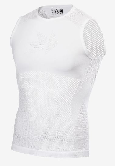 Sixs Intimo Smanicato Leggero A Rete Core Bianco