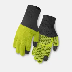 Giro Merino Knit Gray/Lime GR770 Winter Gloves