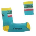 Kit 3 Paia Calibre Calze Team Astana Italia Celeste/Giallo 9cm