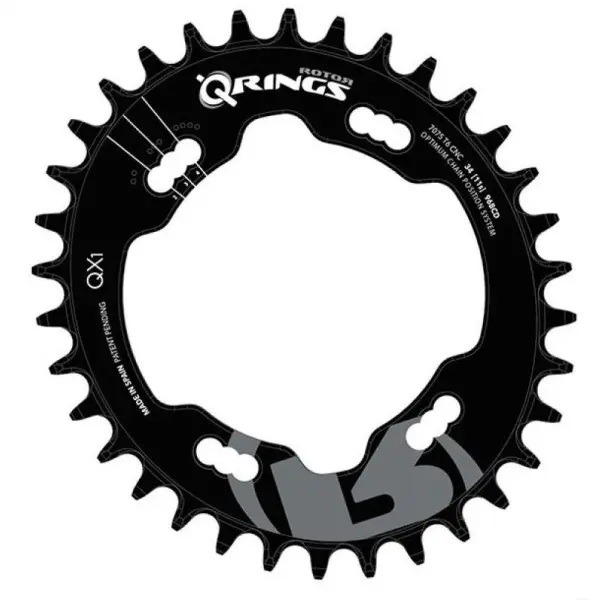 Rotor Corona Qx1 Oval 36D BCD 96 Xtr Black RR314