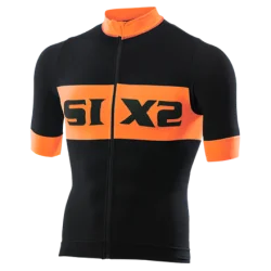 Sixs Maglia Estiva Luxury Black/Orange Fluo BIKE3 LUXURY