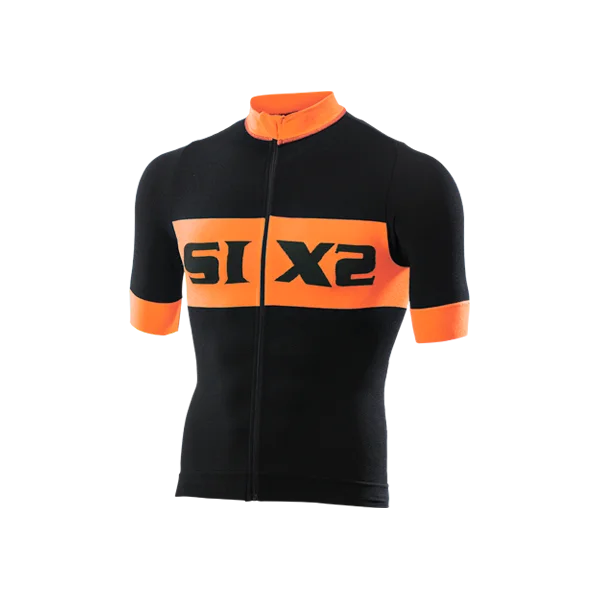 Sixs Luxury Black/Orange Fluo BIKE3 LUXURY Summer Jersey