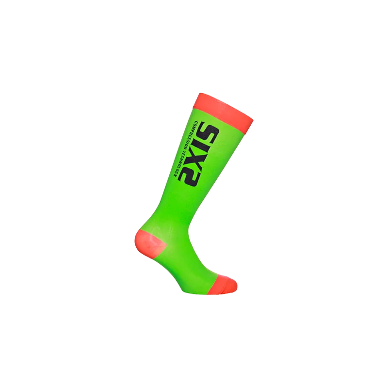 Sixs Recovery Compression Socks Green/Red Fluo RECOVERY SOCKS