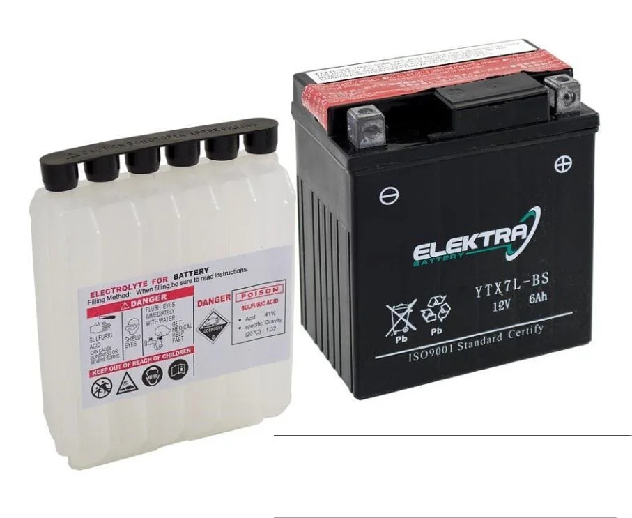 Elektra Batteria Moto YTX7A-BS Con Kit Acido