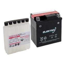 Elektra Motorcycle Battery YT9B-BS + 246610160 Acid Kit