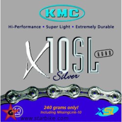 Kmc Chain X10SL Silver 10V 525240280
