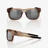 100% Glasses Types-S Matte Crystal Sepia HiPER Silver Mirror Lens 61032-258-76