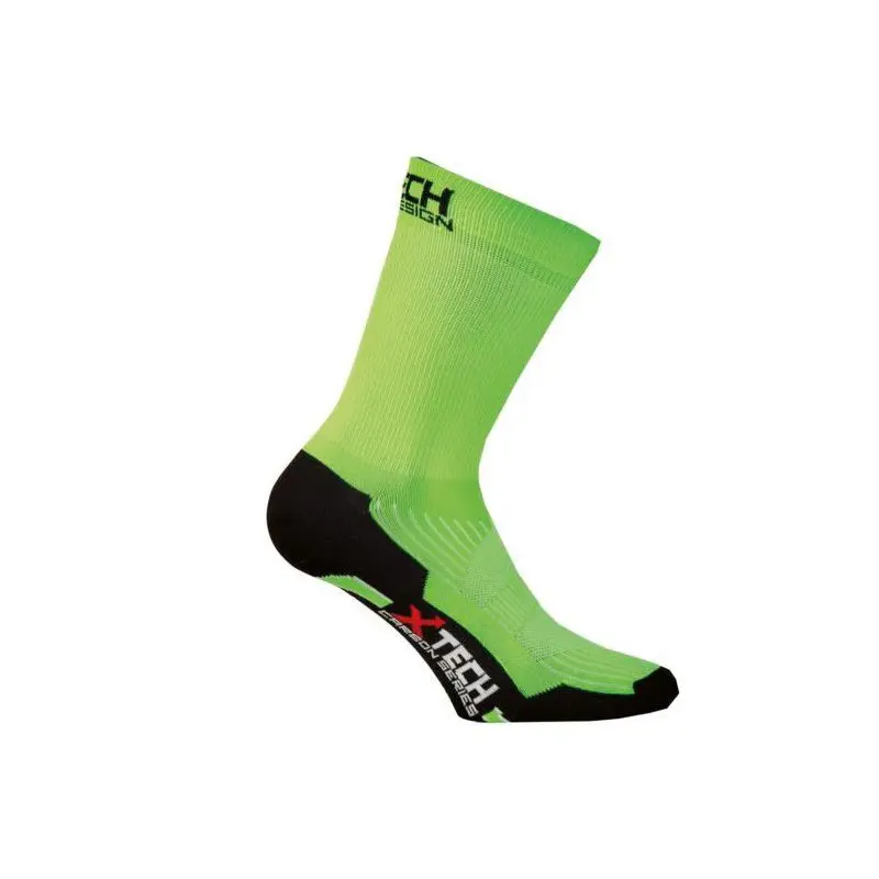 x-tech Professional Carbon Green Fluo V07 Socks