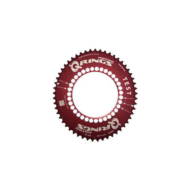 Rotor Oval Crown Red Aero 130x5 53T RR192