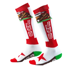 O'Neal Pro California Red/White/Brown Sock 0356-753