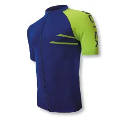 Biotex Ultra Short Sleeve Blue/Lime Zip Jersey