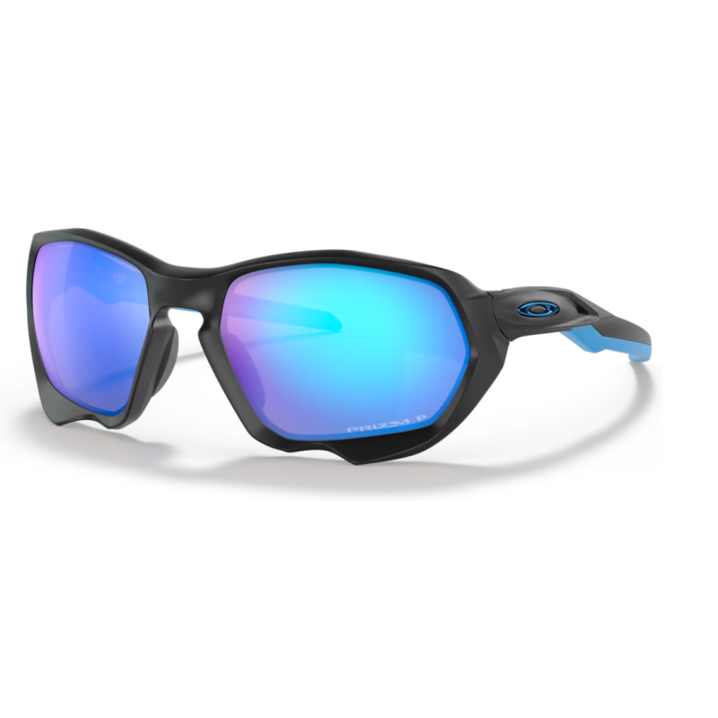 Oakley Plazma Matte Black Prizm Sapphire Polarized Sunglasses