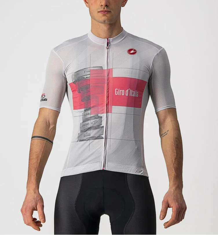 Castelli Trophy Jersey Pink Silver Gray/Pink Giro Castelli Trophy Jersey Pink Silver Gray/Pink Giro