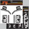 Fox Kit Adesivi Racing Forcella/ Ammortizzatori Nero/Bianco