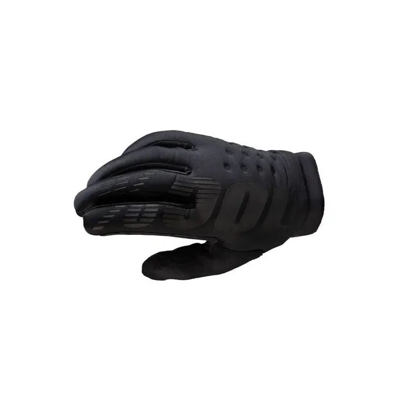 100% Brisker Black/Grey Gloves 10016-0575