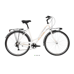 Elios City Bike Riva D Woman 6v Glossy White/Brown 230B
