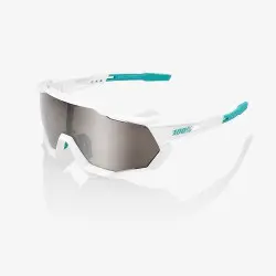 100% Bora Speedtrap Sunglasses Hans Grohe White Hiper Silver Mirror Lens 61023-404-01