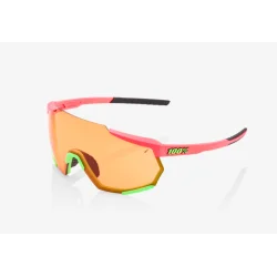 100% Occhiali Racetrap Matte Washed Out Neon Pink Persimmon Lens 61037-105-01