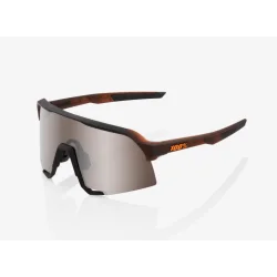 100% Sunglasses S3 Matte Translucent Brown Fade HiPER Silver Mirror 61034-404-01