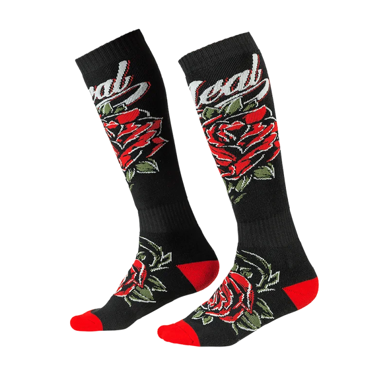O'Neal Pro Roses Black/Red MX Sock 0356-767