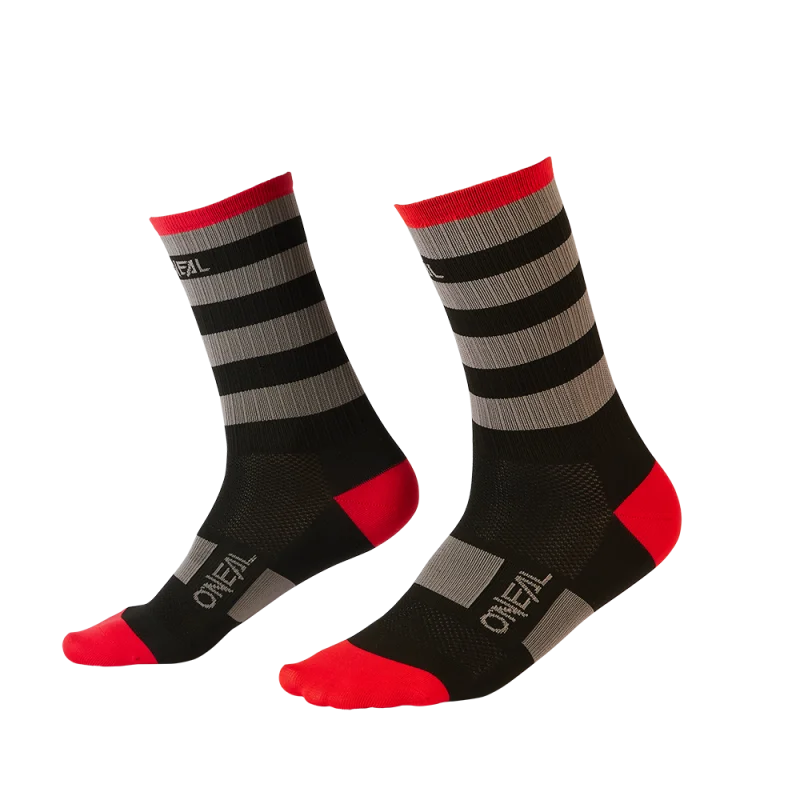 O'Neal Performance Stripe V.22 Sock Black/Gray/Red 0358-013