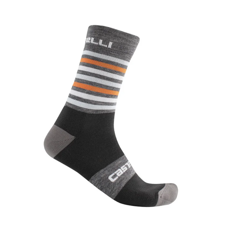 Castelli Flock Socks 15 Dark Gray/Orange 17560_343