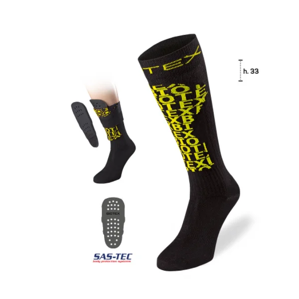 Biotex sock with protections black/yellow 1033