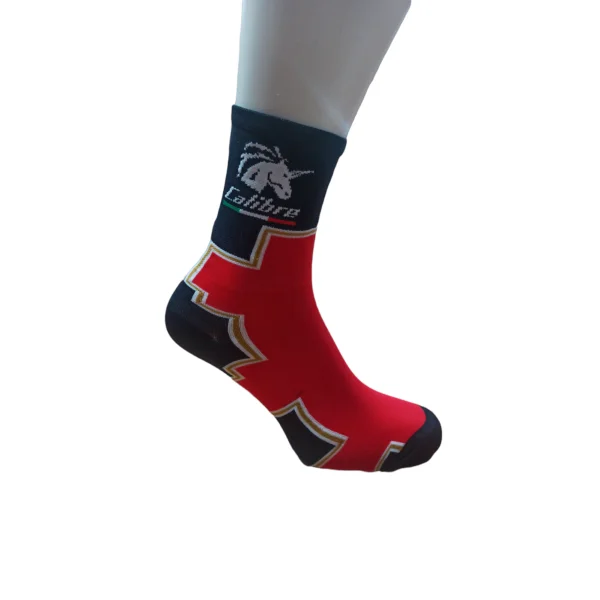 Kit 3 Pairs Caliber Team Socks BMC Red/Black 13cm KIT 3
