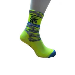 Kit 3 Pairs Caliber Team Tinkoff Socks Yellow/Blue 13cm KIT 3
