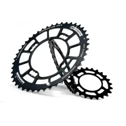 Rotor Oval Crown BCD104*4 34d Black Single Speed RR.022