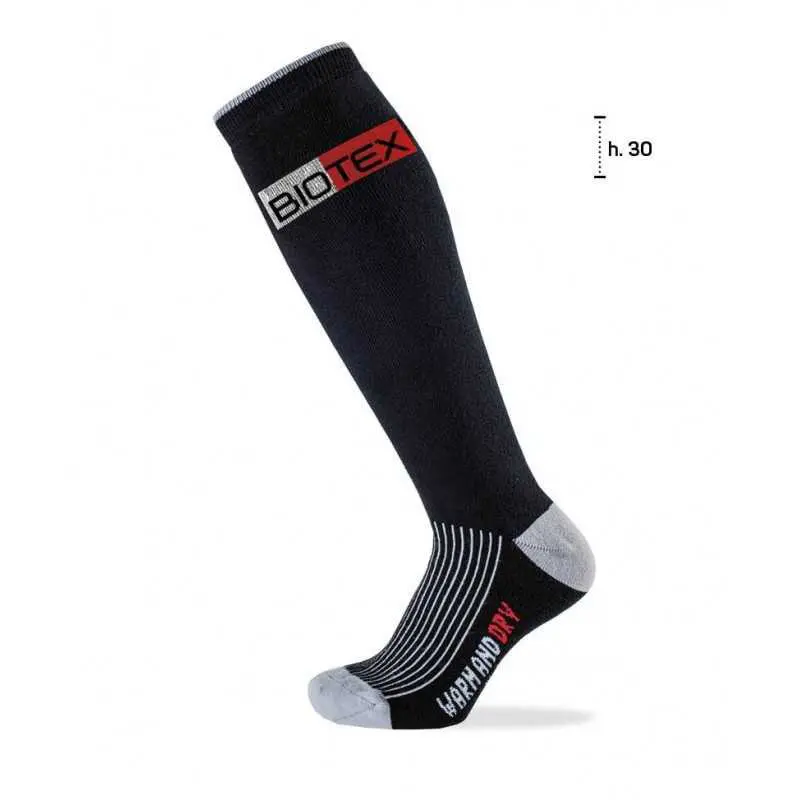 Biotex Black terry thermal long socks