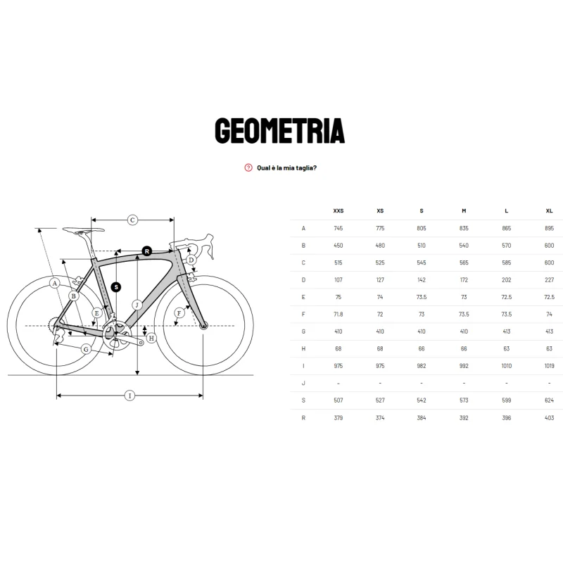 Ridley fenix 2024 size chart