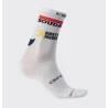 Castelli Calzini Estivi  Rosso Corsa Pro 15 Soudal Quick Step Bianco