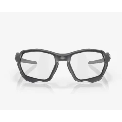 Oakley Plazma Matte Carbon Clear Black Irid Photo Sunglasses