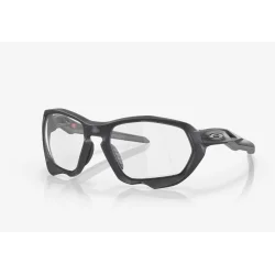 Oakley Plazma Matte Carbon Clear Black Irid Photo Sunglasses