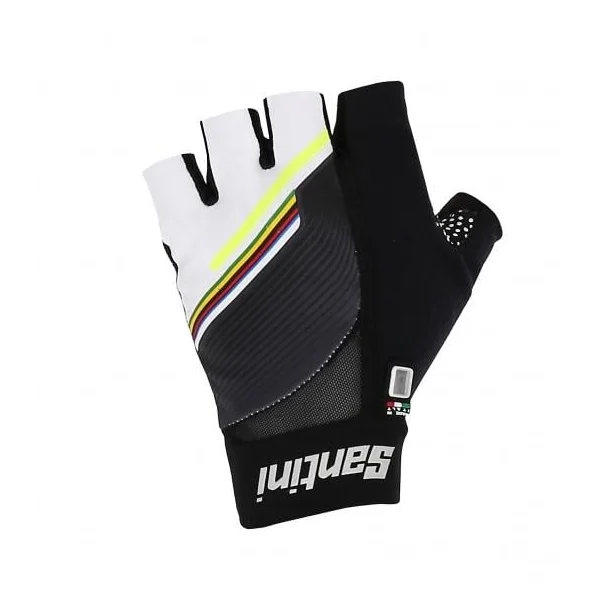 Santini UCI Summer Gloves Black/White