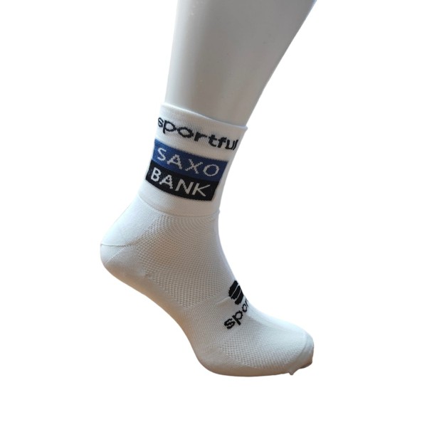 Sportful Socks Saxo Bank 9 cm white