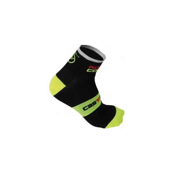 Castelli Corsa Red 6 Sock Socks Black/Yellow 7072_321