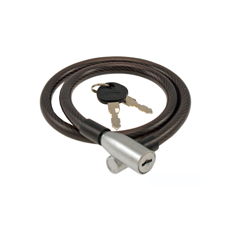 Wag Steelhead Spiral Cable Padlock 10x1000mm Black