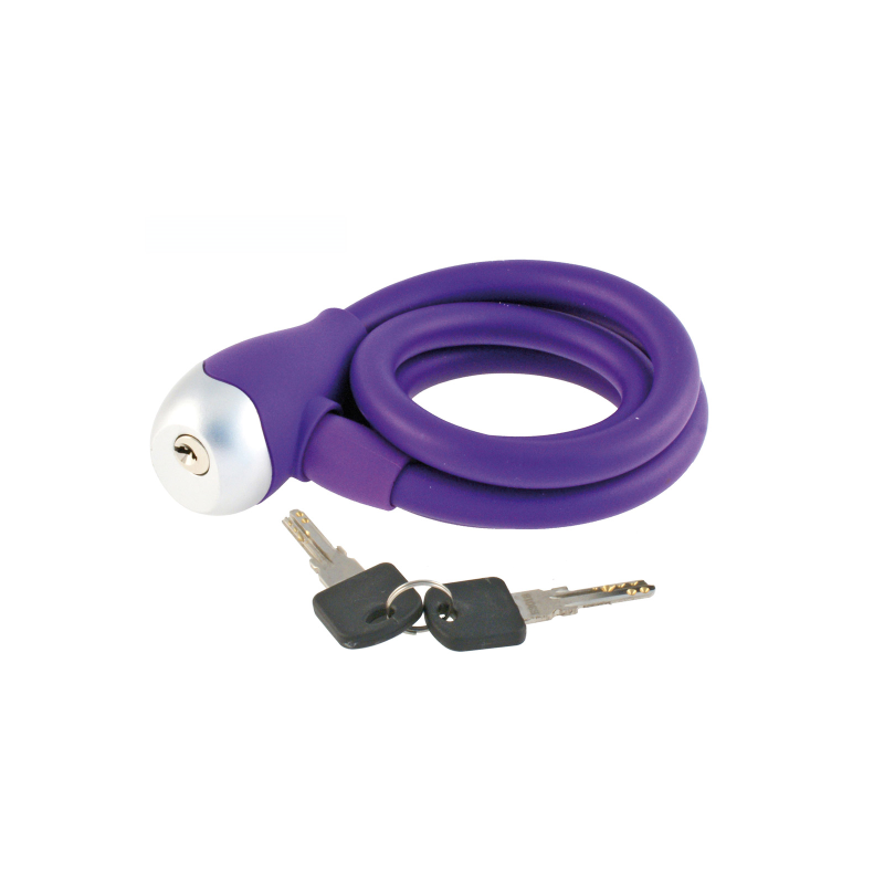 Wag Spiral Cable Padlock Silicon Ø 12 Purple