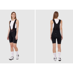 Pissei Women's Summer Bib Shorts Tempo X Black