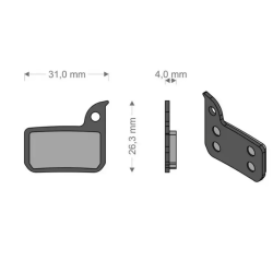 Brenta Pastiglie Organiche Sram Red Hrd / Etap Hrd / Level Ultimate / Level TLM