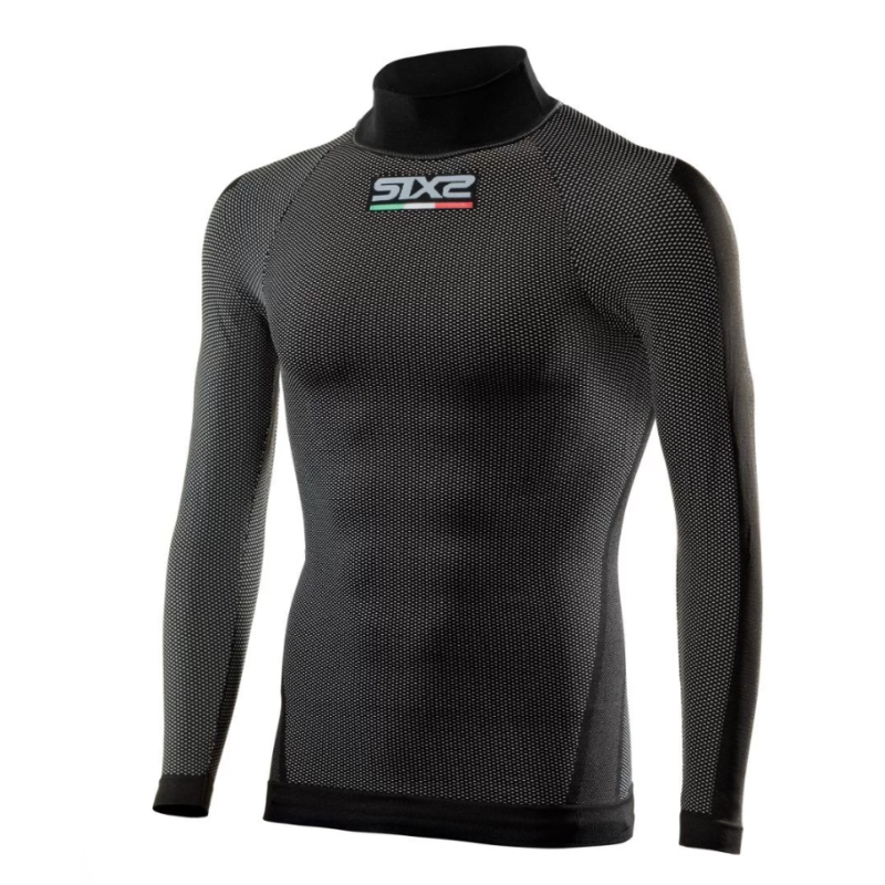 Sixs Long Sleeve Turtleneck Underwear Black Carbon