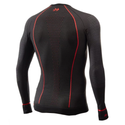 Sixs Intimo Maglia Manica Lunga Blazefit Nero/Rosso