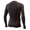 Sixs Intimo Maglia Manica Lunga Blazefit Nero/Rosso