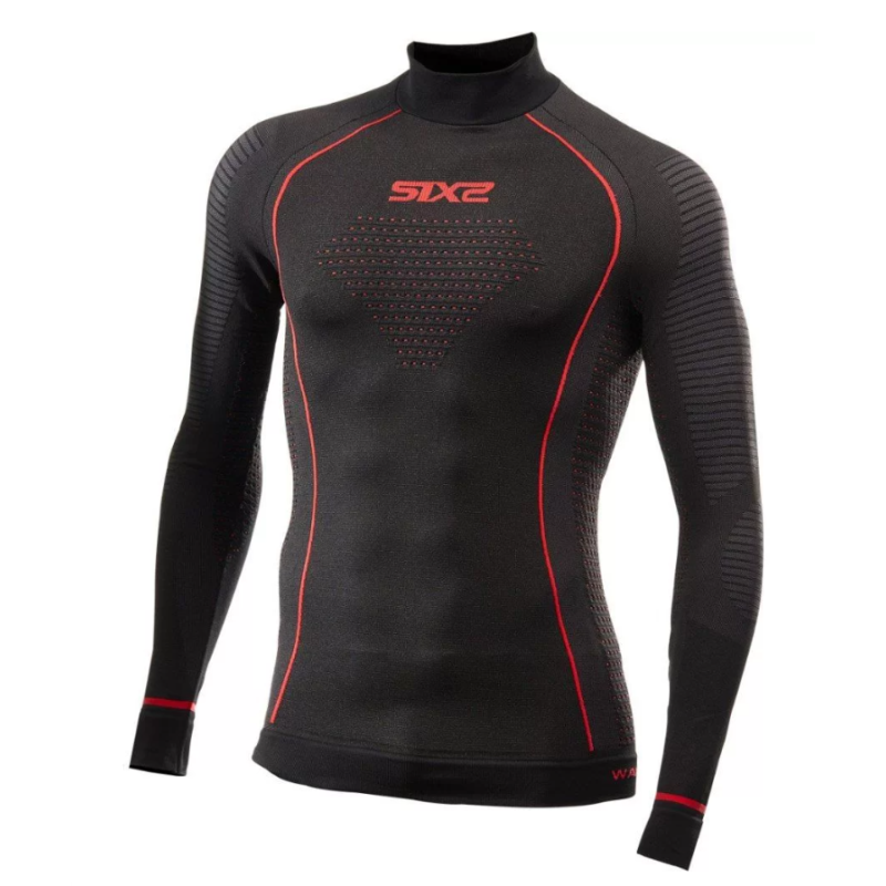 Sixs Long Sleeve Turtleneck Underwear Blazefit Black/Red