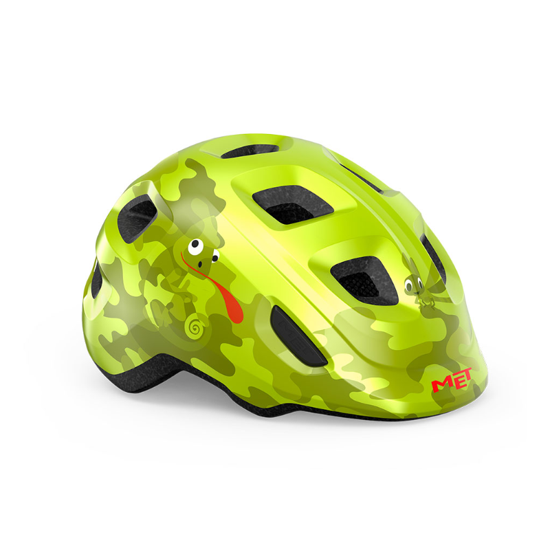 Met Casco Kids Hooray Lime Chameleon Gloss