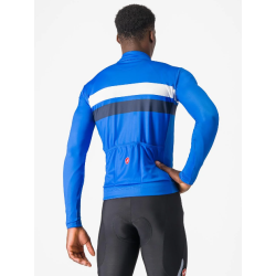 Castelli Maglia Invernale Lineare Azzurro Italia/Blu/Bianco