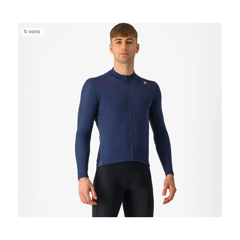 Castelli Espresso Thermal Belgian Winter Jersey Blue